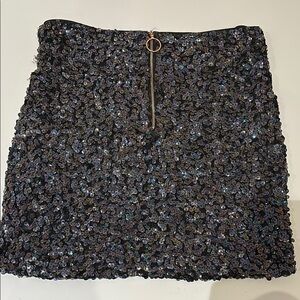 Free People Elegant Midnight Blue/Purple Sequin Skirt